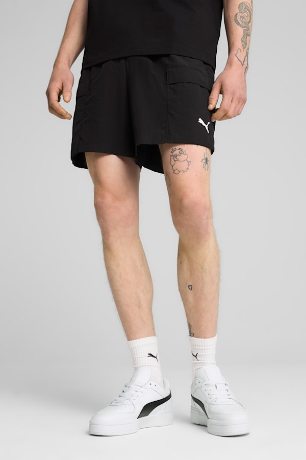 WARDROBE Essentials Relaxed Cargo Shorts 6" Men, PUMA Black, extralarge